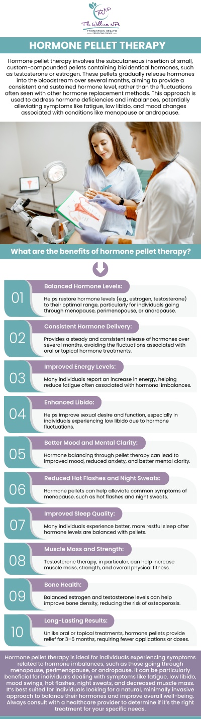 Hormone pellet therapy can address a range of symptoms associated with declining hormones in men and women. Following the placement of pellets, patients often observe an increase in energy levels, improved sleep quality, and an enhanced overall sense of well-being. Pellet therapy is available at The Wellness NPs. For more information, contact us, or book an appointment online now! We serve patients from Laurel MD, Maryland City MD, South Laurel MD, Ammendale MD, Savage MD, and surrounding areas. Hormone pellet therapy can address a range of symptoms associated with declining hormones in men and women. Following the placement of pellets, patients often observe an increase in energy levels, improved sleep quality, and an enhanced overall sense of well-being. Pellet therapy is available at The Wellness NPs. For more information, contact us, or book an appointment online now! We serve patients from Laurel MD, Maryland City MD, South Laurel MD, Ammendale MD, Savage MD, and surrounding areas.