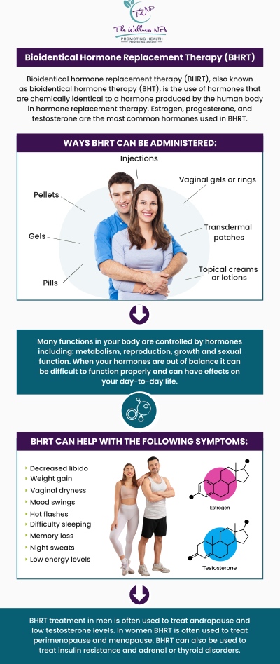 As we age, natural hormone production often declines, leading to persistent fatigue, unexplained weight gain, and a noticeable drop in mood or libido. Our Hormone Harmony program at The Wellness NPs utilizes bioidentical hormone replacement therapy (BHRT) to provide a natural, effective solution for these symptoms. By using hormones that are structurally identical to those your body produces, we help you restore equilibrium and improve your overall quality of life. For more information, contact us or request an appointment online. We serve patients from Laurel, MD, and surrounding areas.