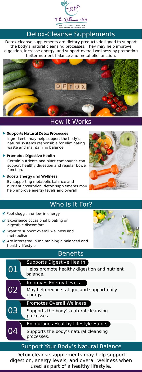 Detox-Cleanse Supplements are dietary supplements intended to help in the body's removal of toxins and to promote general health and well-being. Bloating, lethargy, and concentration problems are some of the symptoms that it helps to relieve. The immune system, digestion, energy level, and digestion are all improved by detox-cleanse supplements. If you're looking for detox cleanse supplements, come see us and consult with our doctors to determine whether it's a good fit for you. For more information, contact us today or schedule an appointment online. We serve patients from Laurel MD, Maryland City MD, South Laurel MD, Ammendale MD, Savage MD, and surrounding areas.