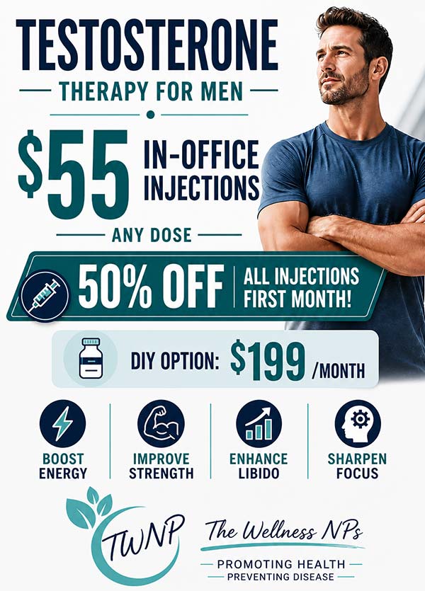 Testosterone Replacement at The Wellness NPs in Laurel MD