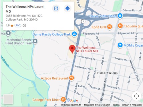 Get Directions From Your Location to The Wellness NPs in College Park, MD Get Directions From Your Location to The Wellness NPs in College Park, MD